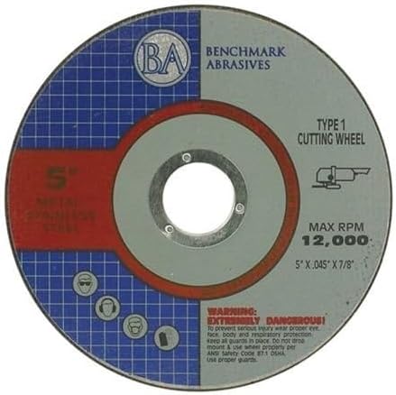 Benchmark Abrasives 5 Inch Aluminum Oxide Thin Type 1 Grinder Cut Off Wheels ...