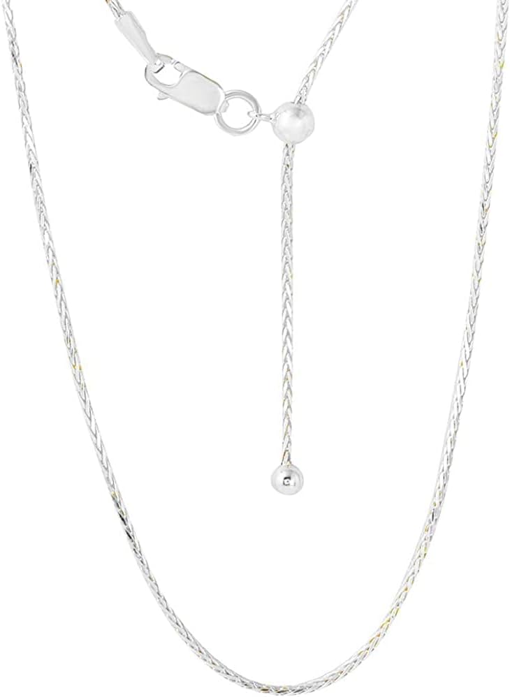 Savlano 925 Sterling Silver Solid 1.0MM Franco Square Box Adjustable Bolo 14-...