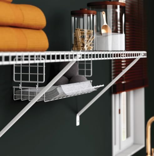ClosetMaid Hideaway Hanging Wire Shelf for Closets, Pantries, Laundry Rooms, ...