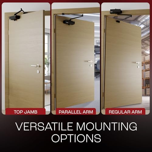 PrimeWare DC-300 Adjustable Automatic Door Closers for Home | Soft Close, No ...