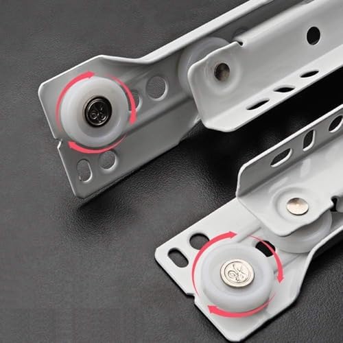 22 Inch Euro Slides, Pack of 2, for Face-Frame and Frameless Cabinets. 75lbs ...