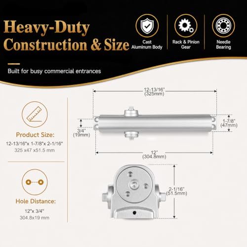 Medium Heavy Duty Grade 1 Commercial Door Closer NEWBNAG7016BC