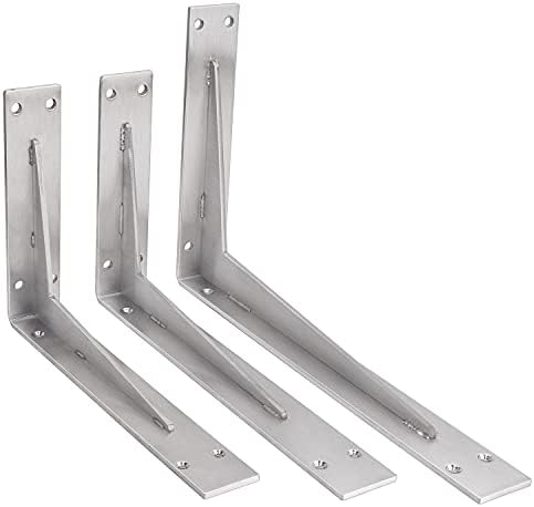 YUMORE Countertop Support Bracket, Heavy Duty 5mm L Bracket, 14x8×2 in