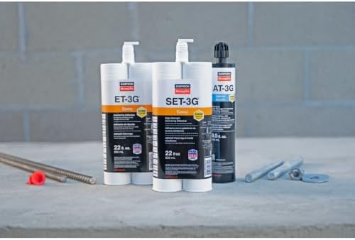 Simpson Strong-Tie ET3G22-N ET-3G 22 oz. Epoxy Adhesive Cartridge w/Nozzle an...