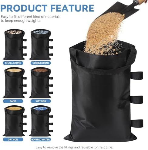 Sand Bags for Canopy Legs Empty Sandbags for Weight, Canopy Tent Weights Set ...
