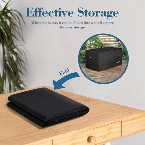 Deck Box Cover, Waterproof 600D Oxford, 52 x 27 x 27 in