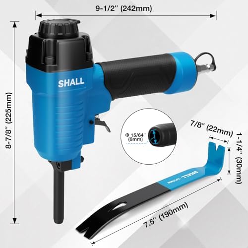 SHALL Pneumatic Nail Remover & 7.5’’ Flat Pry Bar Set, Heavy-Duty Air Pun...
