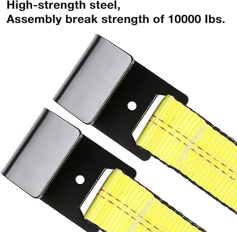 Tow Dolly Basket Straps with Flat Hook-2 Pack, Car Wheel Strap Tire Bonnet Net