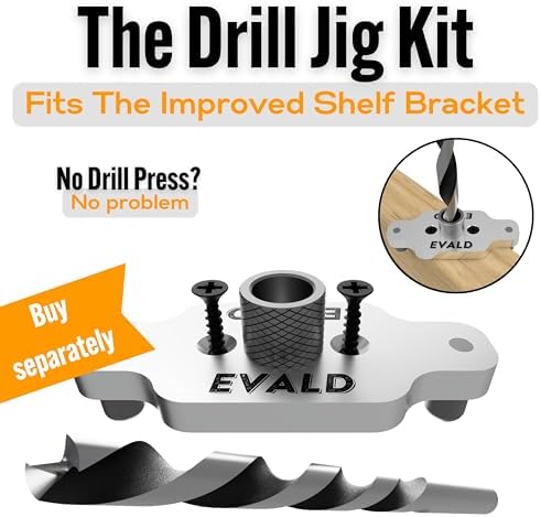 EVALD 8 Inch Floating Shelf Brackets, Hidden Shelf Brackets for Floating Shel...