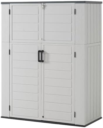 Aoxun 61 Cu.Ft Outdoor Storage Shed, Widened Outdoor Storage Cabinet Waterpro...