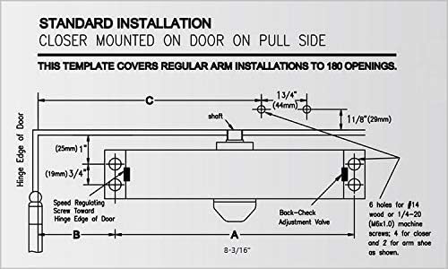 CLG HARDWARE Medium Duty Automatic Door Closer - Durable Cast Aluminum