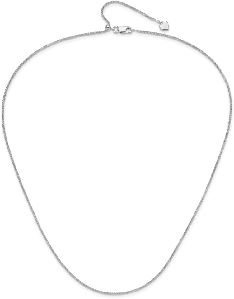 JewelryWeb 1.3mm 925 Sterling Silver Polished Lobster Claw Closure Adjustable...