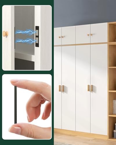 Jiayi 30 Lb Ultra Thin Cabinet Drawer Door Magnets, 12 Pack Magnetic Cabinet ...