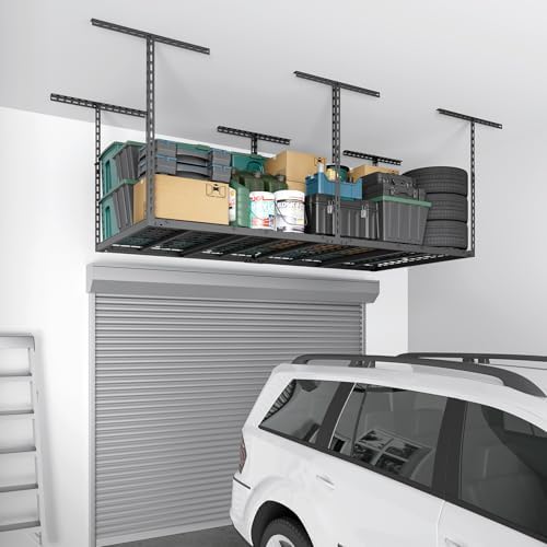 3x6 FT Overhead Garage Storage Rack,450LBS Weight Capacity