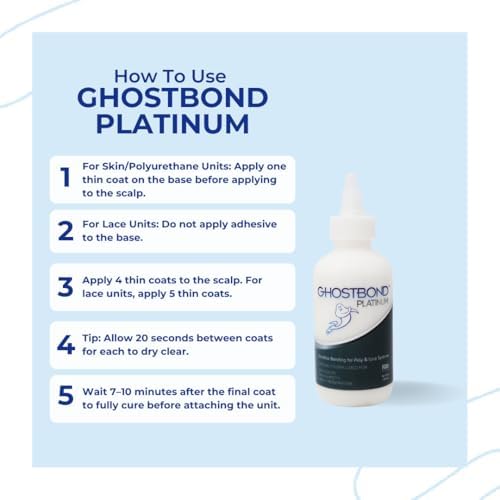 GHOSTBOND Platinum Water Resistant Wig Glue for Extreme Heat - 5oz - Hair Rep...