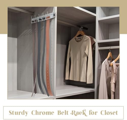 Blulu 2 Pcs 13.8'' Sliding Tie Rack Hangers for Closet, 9 Tie Each, S...