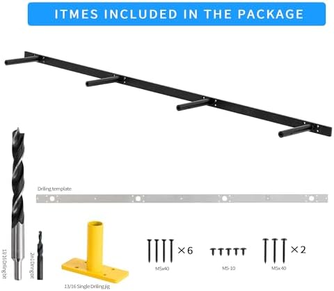 53'' Heavy-Duty Hidden Floating Shelf Bracket – 210 LBS Max Load (Mou...
