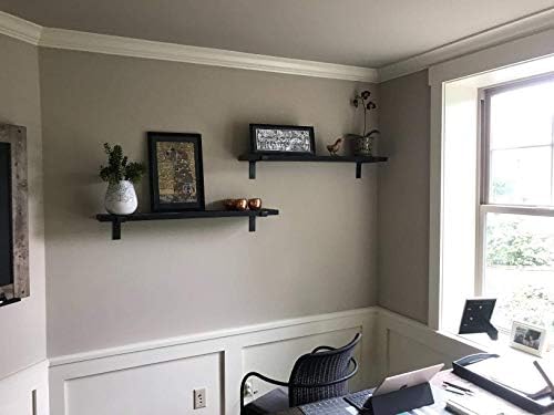 Shelf Brackets 10 Inch Lip Brackets for Shelves, Industrial Forged Steel Floa...