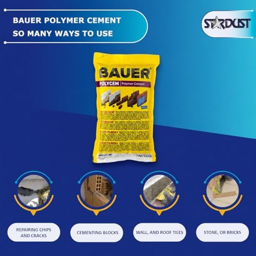 Bauer Instant Polymer Cement for Concrete, Stone, Tile & Brick, 1 Kg