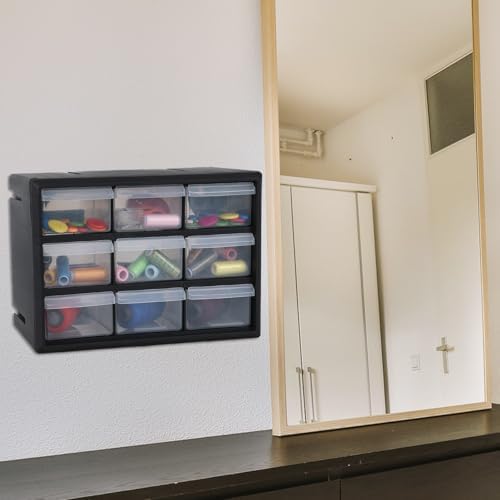 Sadstory 9-Drawer Plastic Drawer Storage Cabinet for Garage Organization