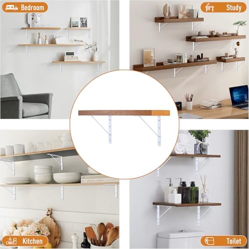HOME MASTER HARDWARE Wall Shelf Brackets, 10x8 Inch L Brackets, 10 Pack