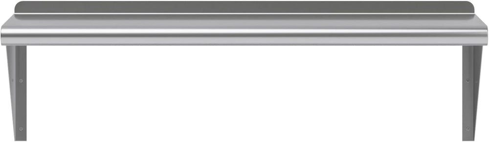 AmGood 12 in. x 36 in. Stainless Steel Wall Shelf with Backsplash - Holds 230...