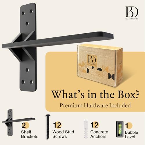 20 inch Floating Countertop Support Brackets by Balin Designs, Free Hanging F...