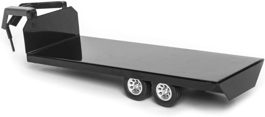 Little Buster Toys Gooseneck Flatbed Trailer โ All-Metal 1:16 Scale Black Ran...