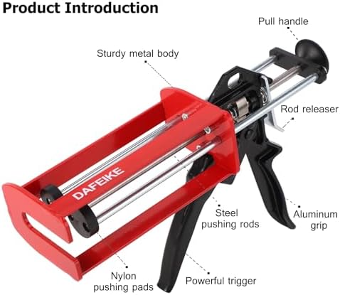 400 ml Epoxy Gun Dual Component Caulking Gun Manual Double Cartridge Caulk Gu...