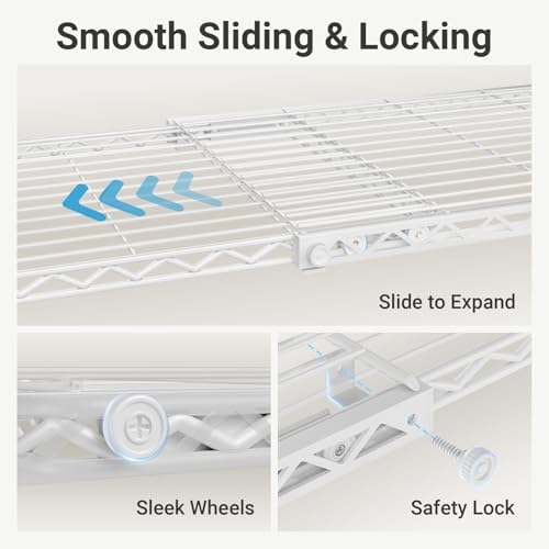 VIPEK X3 Plus Large Expandable Closet Rack Wardrobe Closet Organizer White