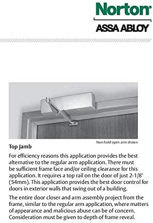 Norton 7500 Series Institutional Door Closer, Tri-Style (Regular, top jamb, o...