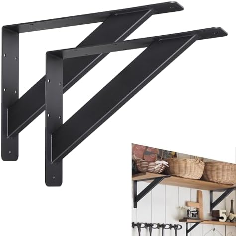 Countertop Support Brackets,12x9 inch Heavy Duty Shelf Brackets,Shelf Support...
