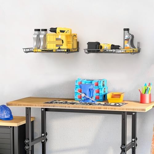 WALMANN Garage 12x18 inch Wall Shelf, Wall-Mounted Storage Shelves