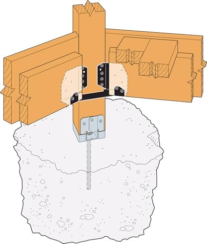 Simpson Strong-Tie ABA46Z ABA ZMAX Galvanized Adjustable Standoff Post Base f...