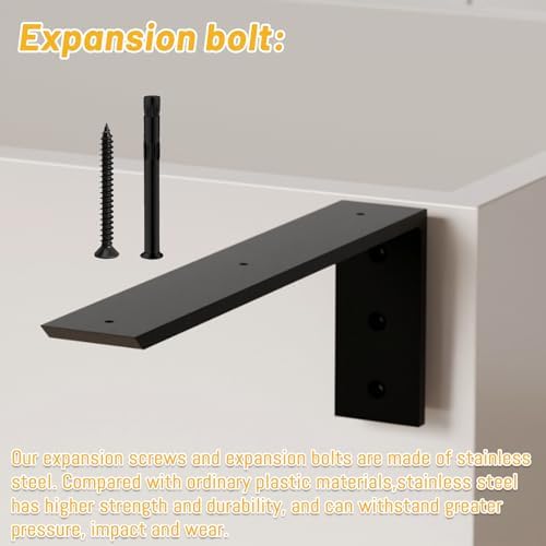 Countertop Support Bracket 14 inch 4 Pack (3/8" Thick),Premium Heavy Dut...