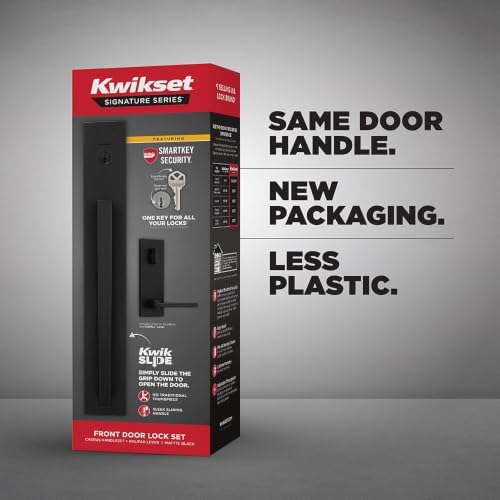 Kwikset Careus Front Door Lock Handle and Deadbolt Set, Entry Door Handleset ...