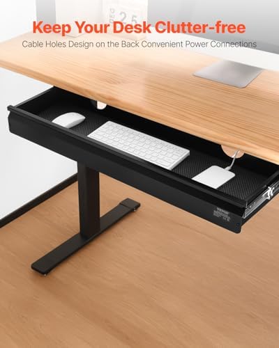 VEVOR Under Desk Drawer Slide Out, 33inch Under Desk Mounted Pull-out Drawer ...
