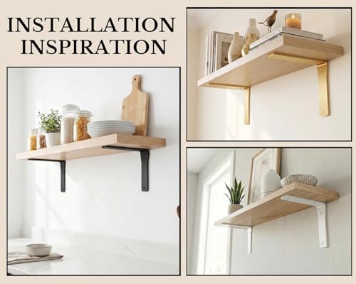4 Pack Heavy Duty White Shelf Brackets 12 Inch by Balin Designs โ Decorative ...