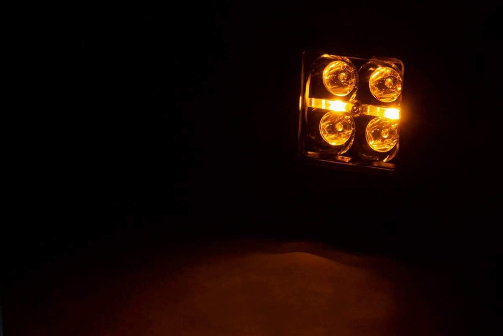 Rough Country 2" Black Series Square LED Cube Lights | Amber DRL - 70903...