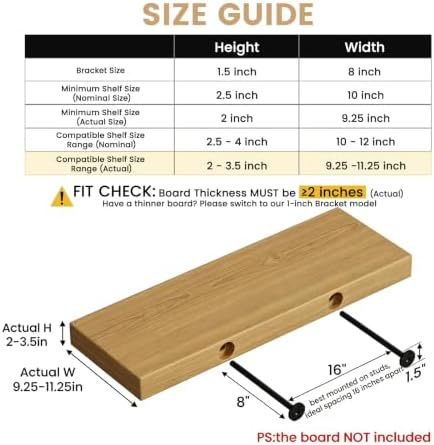 8pcs Wall Shelf Brackets Heavy Duty Floating Shelf Bracket Hidden,Invisible B...