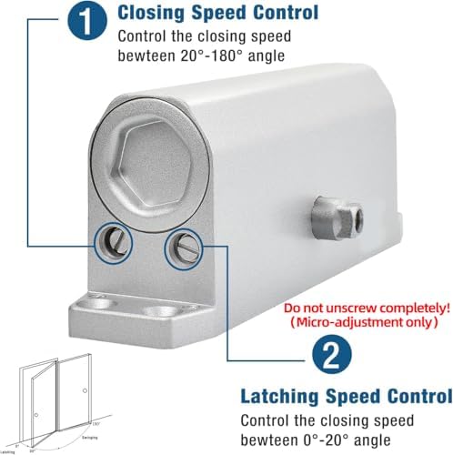 Ougourim Door Closers Commercial Heavy Duty Automatic Door Closer Residential...
