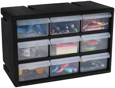 Sadstory 9-Drawer Plastic Drawer Storage Cabinet for Garage Organization