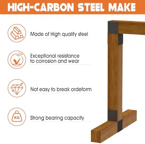 4pcs 4x4 Post Brackets, Heavy Duty Steel Connectors for Wood Posts