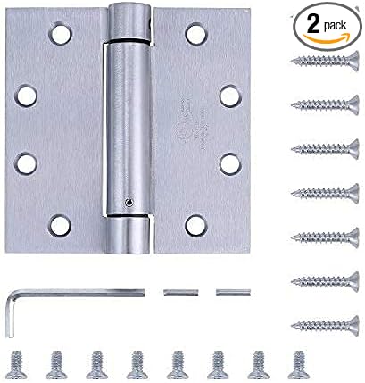 2 Pack - 4.5"x4.5" Stainless Steel Self Closing Reversible Door Hin...