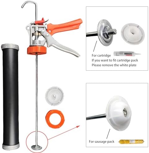 Sausage Caulking Gun | Dual‑Purpose for 20oz Sausage Foil & 10oz Cartridge