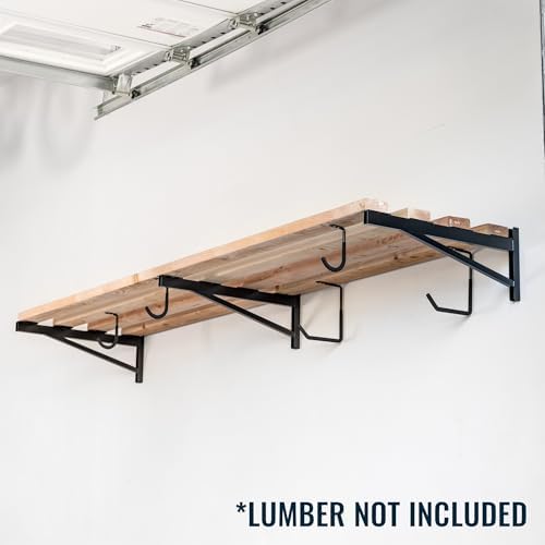 StoreYourBoard 24 Inch Heavy Duty Shelf Brackets, Set of 3 for 2' x 8'...
