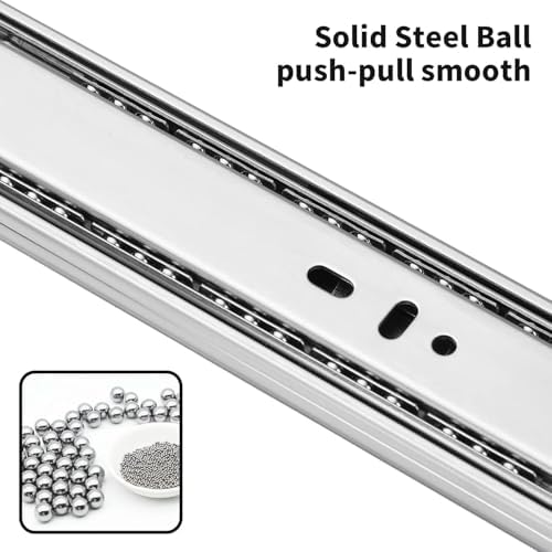 12 inch Soft Self Close Drawer Slides 6 Pairs (12pcs) Full Extension Ball Bea...