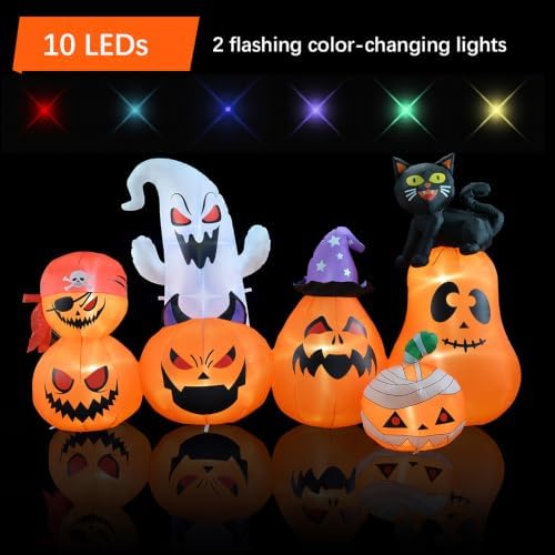 8 FT Halloween Inflatable Pumpkin Patch Yard Dรฉcor