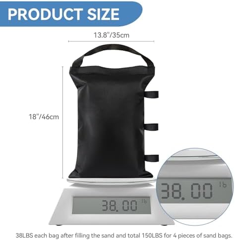 Sand Bags for Canopy Legs Empty Sandbags for Weight, Canopy Tent Weights Set ...