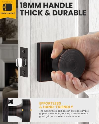 Goldenwarm Oil Rubbed Bronze Door Knobs Interior Privacy Door Knobs 6 Pack